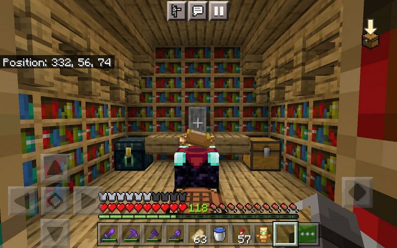 Minecraft enchanting room (Image via Minecraft)