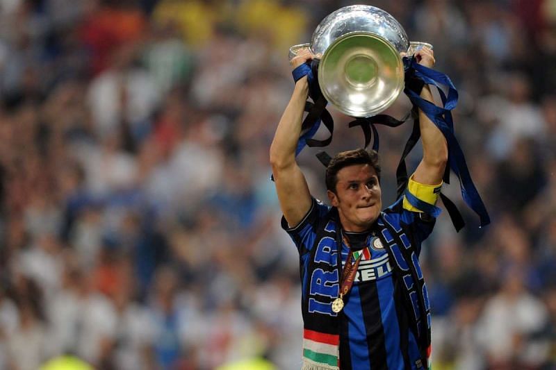 Javier Zanetti led Inter Milan to the 2010 UEFA Champions League title.