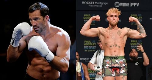 Luke Rockhold (left) and Jake Paul (right)