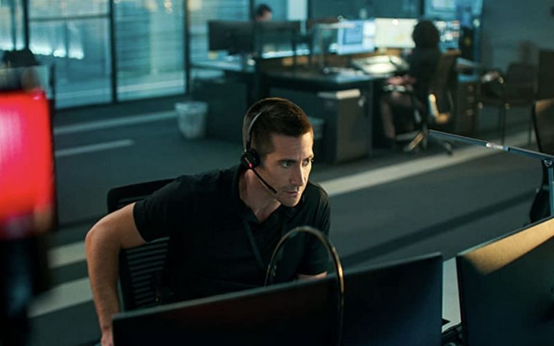 Jake Gyllenhaal as Joe Baylor in The Guilty&#039;s 2021 adaptation (Image via IMDb)