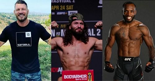 Michael Bisping (left), Jorge Masvidal (centre) and Leon Edwards (right) Image Credit : @mikebisping , @gamebredfighter & @leonedwardsmma