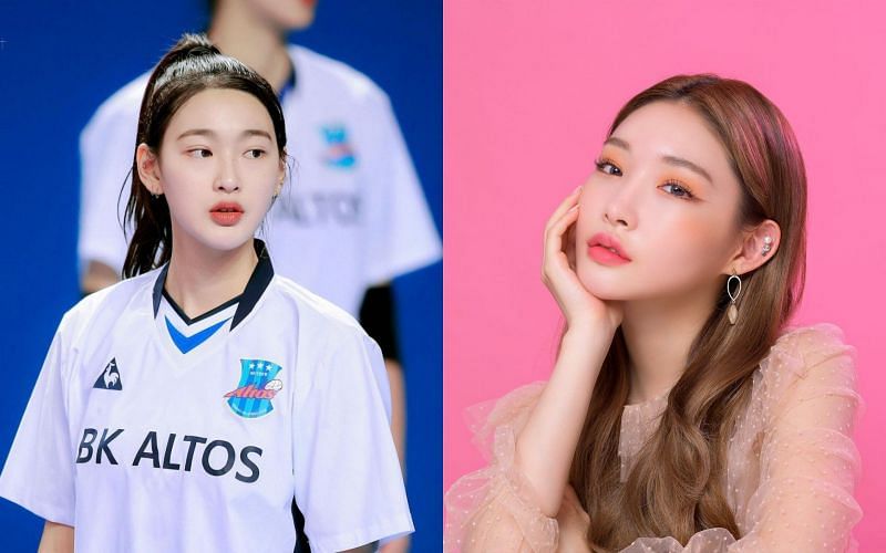 Do Lee Jin and Chungha bear a resemblance? (Images via Instagram and MNH Entertainment)