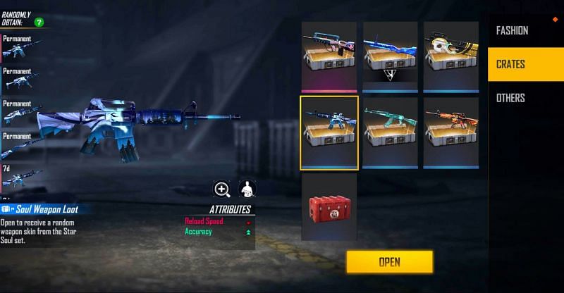 1x Star Soul Weapon Loot Crate (Image via Free Fire)