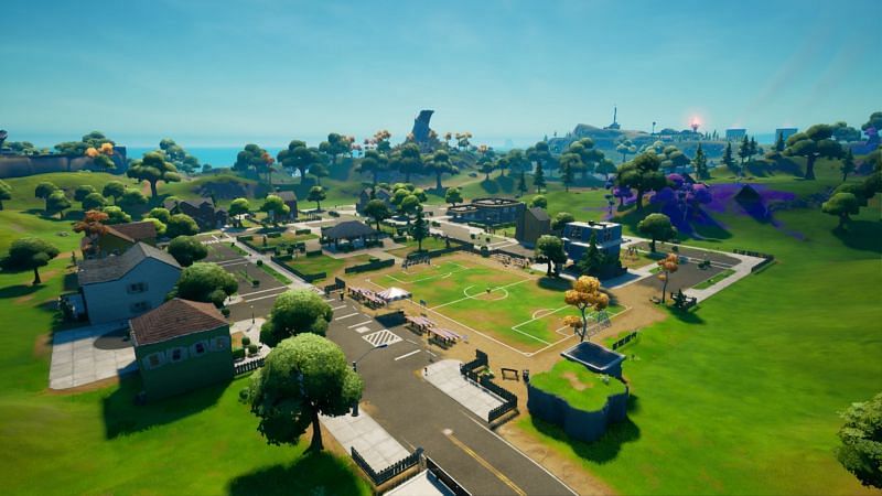 Pleasant Park is the current home to NPC Charlotte and her quests.(Image via Epic Games)