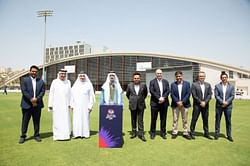 BCCI Secretary Jay Shah launches the T20 World Cup trophy along with other dignitaries in Dubai