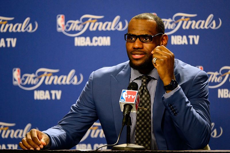 LeBron James during a post-game press conference.