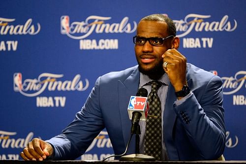 LeBron James during a post-game press conference.