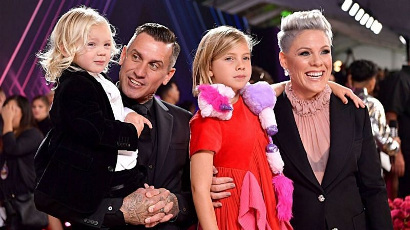Carey Hart with Pink and their children (Image via Getty Images/Emma McIntyre)