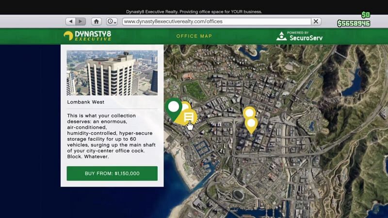 A player purchasing an office garage in GTA Online (Image via Rockstar Games)
