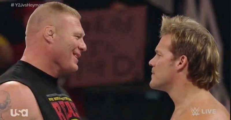 Brock Lesnar and Chris Jericho had a backsage fight