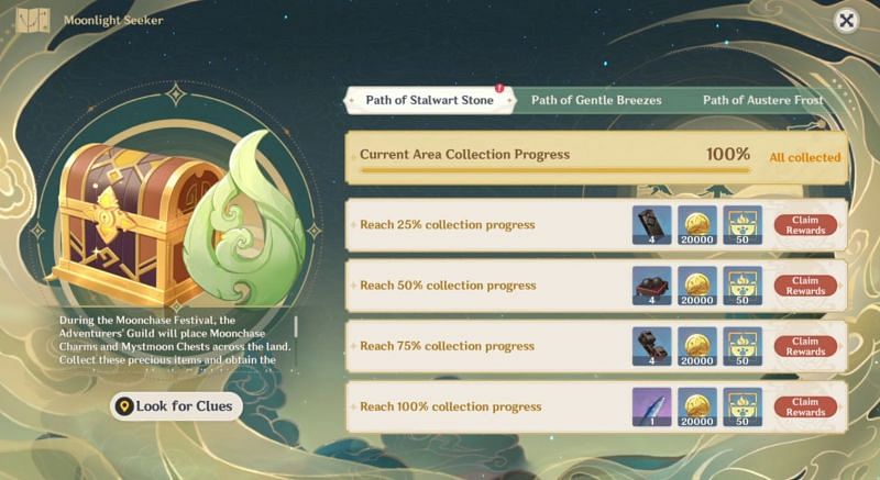 Examine collection progress on the event page (Image via Genshin Impact)