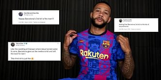 Twitter explodes as Barcelona unveil third kit for 2021-22 season