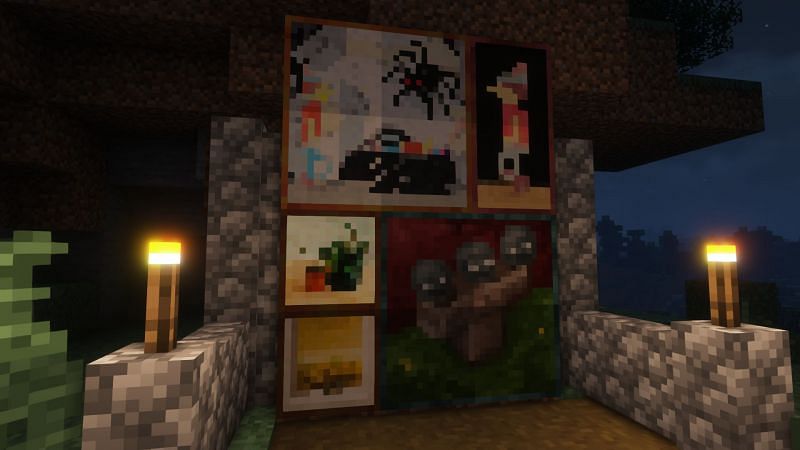 Paintings are some of Minecraft&#039;s most beautiful decorative items (Image via Minecraft)