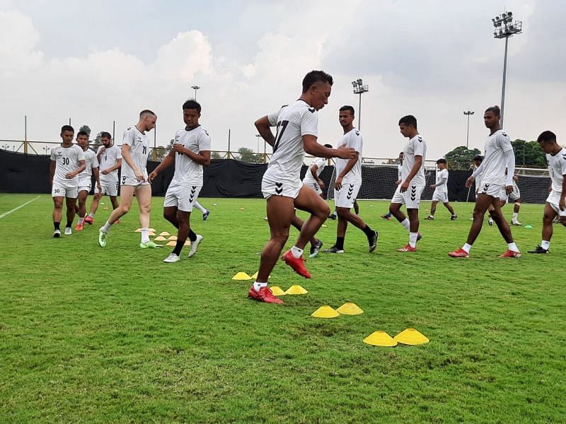 Mohammedan SC players train ahead of the Durand Cup 2021 season opener (Image Courtesy: Mohammedan SC Twitter)
