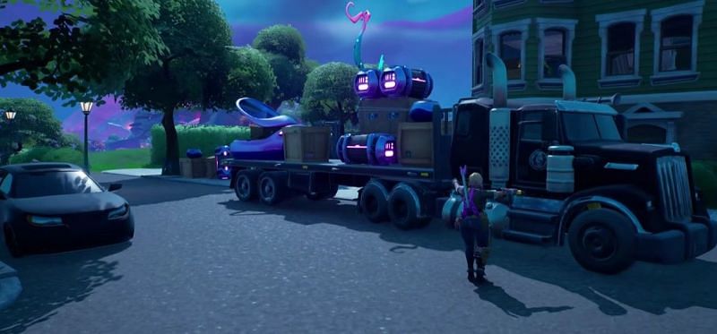 The IO truck in Fortnite Chapter 2 Season 8 (Image via Fortnite)