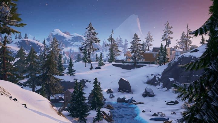 Some Fortnite POIs have had snow in the past. (Image via Epic Games)