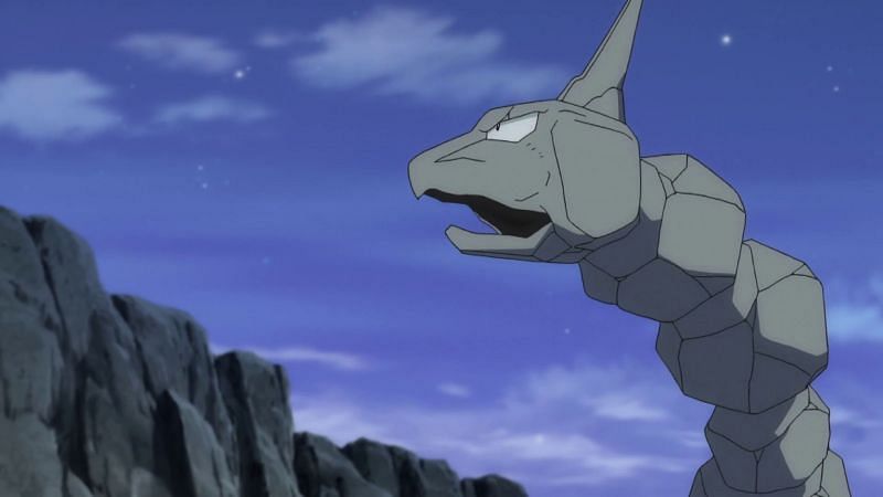 Onix as it appears in the anime (Image via The Pokemon Company)
