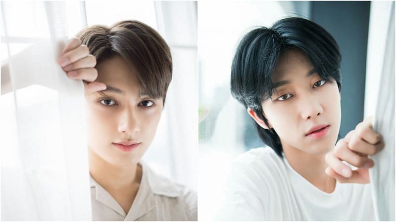 SEVENTEEN&#039;s Jun and The8 in Naver x Dispatch photoshoot (Image from Pinterest)