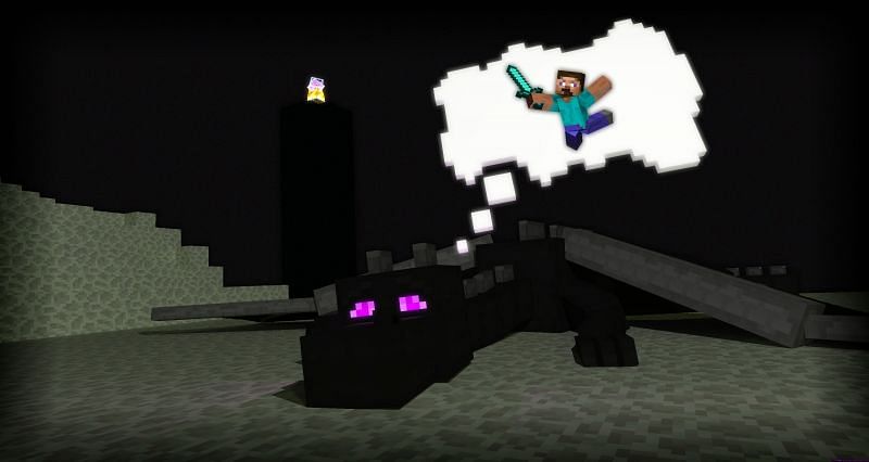 minecraft herobrine dragon