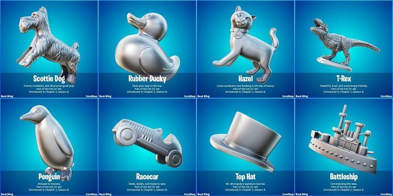 Back Blings will be the first incorporation of Monopoly in Fortnite&#039;s Season 8 (Image via Epic Games)