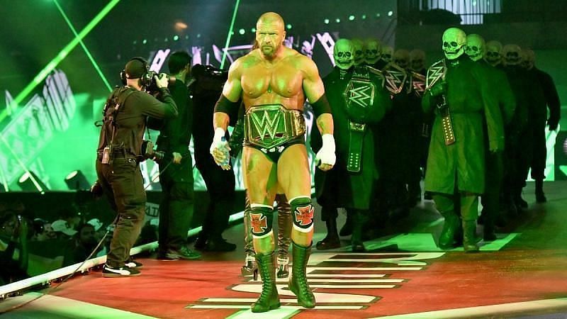 Triple H making his entrance at a WrestleMania event