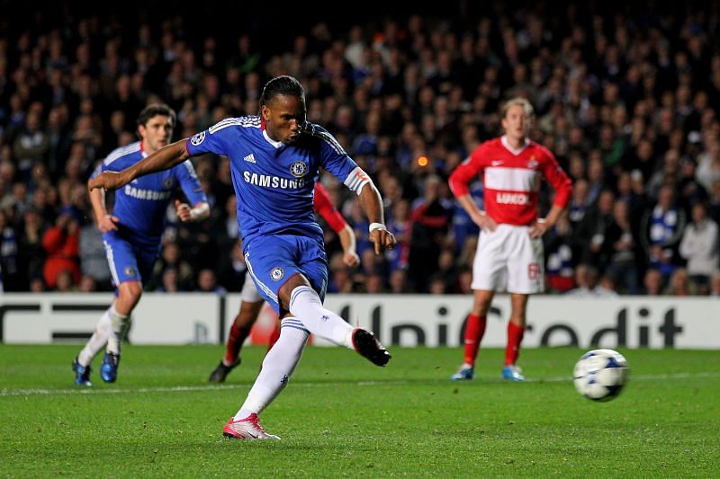 Didier Drogba in action for Chelsea