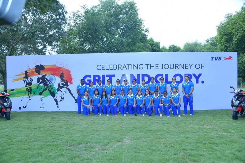 Indian women&#039;s hockey team felicitated by TVS Motor