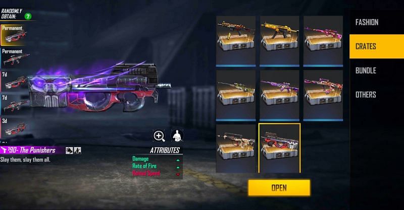 1x The Punishers Weapon Loot Crate is the reward of this code (Image via Free Fire)