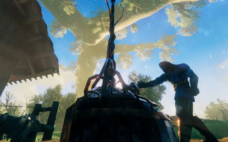 Use an Obliterator to clear up space in Valheim (Image via Iron Gate Studios)