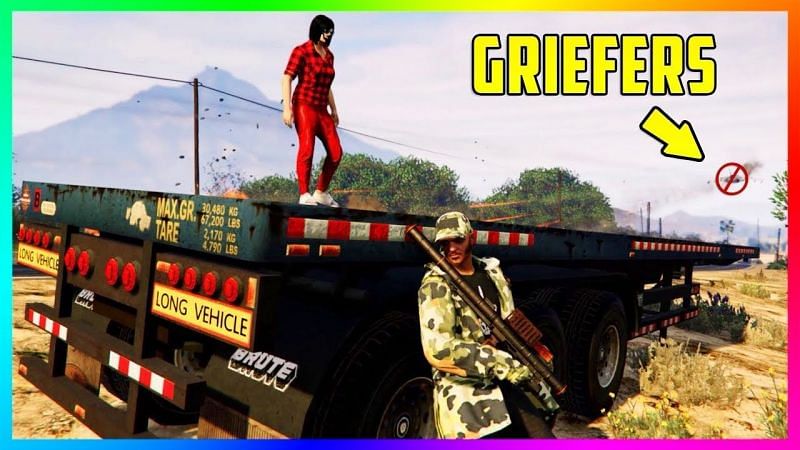 Griefers interrupting important missions in GTA Online - Image via youtube.com