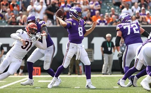 Kirk Cousins playing for the Minnesota Vikings against the Cincinnati Bengals