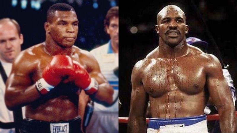 Mike Tyson (left) and Evander Holyfield (right) [Photo via @miketyson &amp; @evanderholyfield on IG]