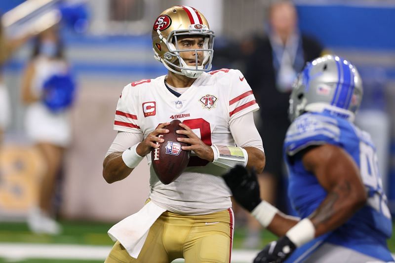 Jimmy &lt;a href=&#039;https://www.sportskeeda.com/nfl/jimmy-garoppolo&#039; target=&#039;_blank&#039; rel=&#039;noopener noreferrer&#039;&gt;Garoppolo&lt;/a&gt; and the San Francisco 49ers vs Detroit Lions