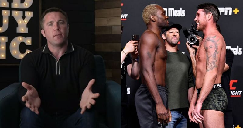 Chael Sonnen (left; Image Credit: @sonnench) gave his prediction for UFC Vegas 36: Derek Brunson vs Darren Till (right)