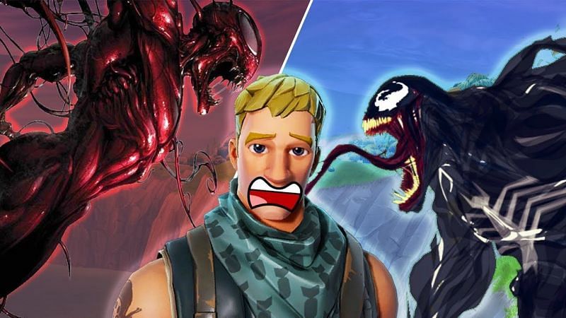 Venom vs. Carnage in Fortnite Chapter 2 Season 8 (Image via Diggums/YouTube)