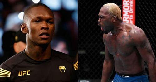 Israel Adesanya (left); Derek Brunson (right).