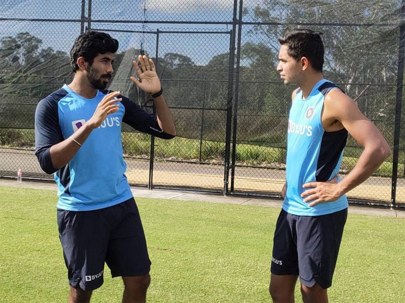 Kartik Tyagi and Jasprit &lt;a href=&#039;https://www.sportskeeda.com/player/jasprit-bumrah&#039; target=&#039;_blank&#039; rel=&#039;noopener noreferrer&#039;&gt;Bumrah&lt;/a&gt; during India&#039;s tour of Australia last winter [Image- BCCI]