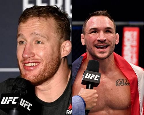 Justin Gaethje (left) and Michael Chandler (right)