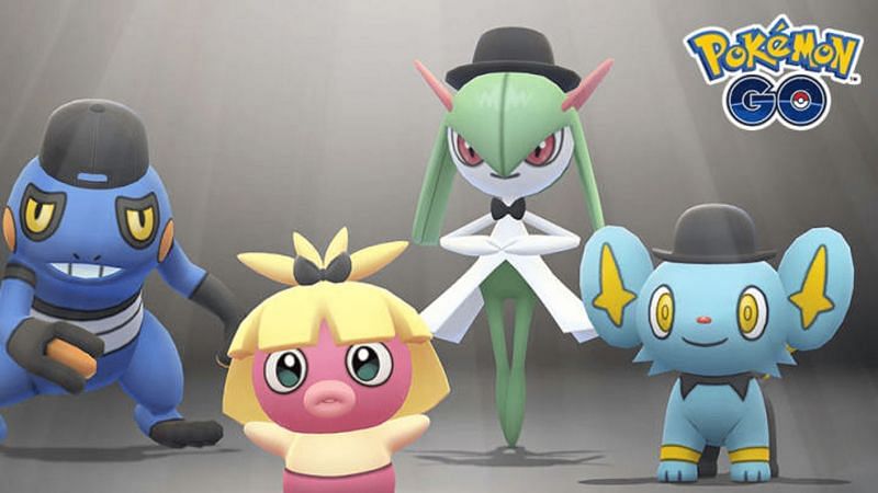 Promotional Imagery displaying Kirlia&#039;s new outfit as well as many others (Image via Niantic)