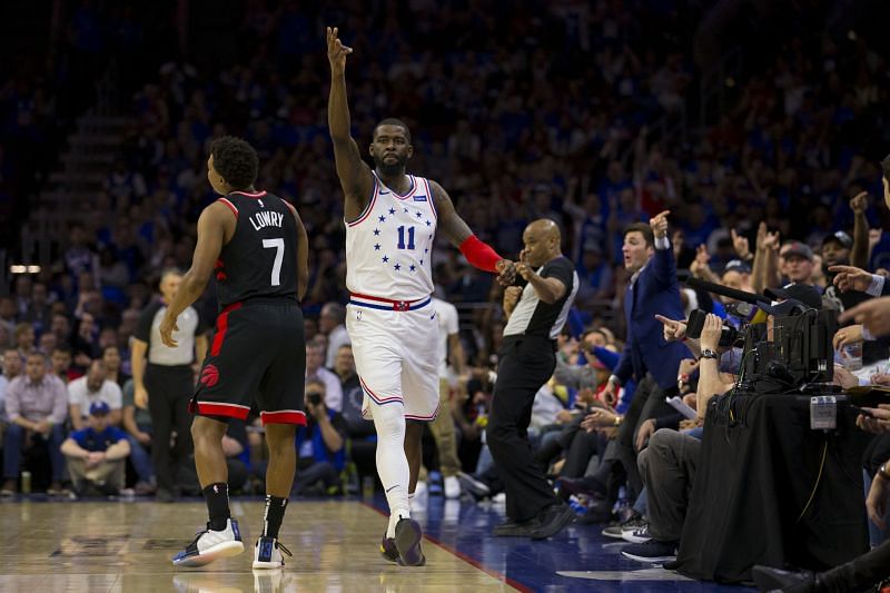 James Ennis III with the Philadelphia 76ers in 2019