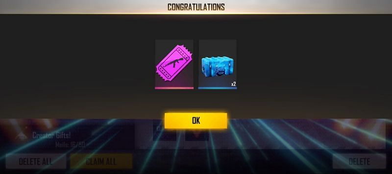 The rewards can be collected within the game (Image via Free Fire)