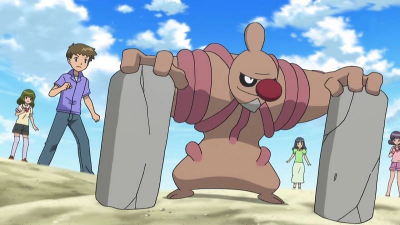 Conkeldurr always carries two concrete columns into battle (Image via The Pokemon Company)