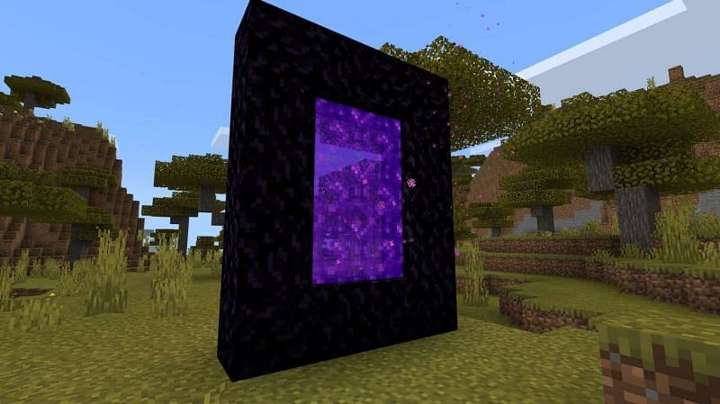 Nether portals are key to capturing the Elder Guardian (Image via Minecraft)