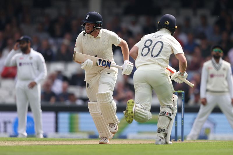Ollie Pope and Jonny Bairstow featured in a good partnership for England. Pic: Getty Images