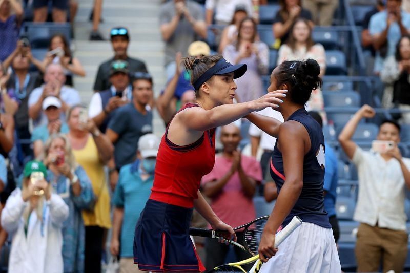 Leylah Fernandez after beating Elina Svitolina