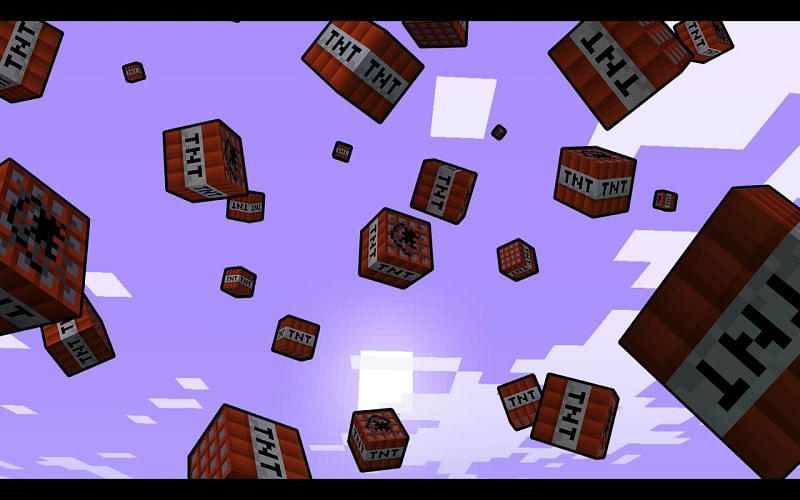 An image of several blocks of TNT in Minecraft. (Image via Mojang).