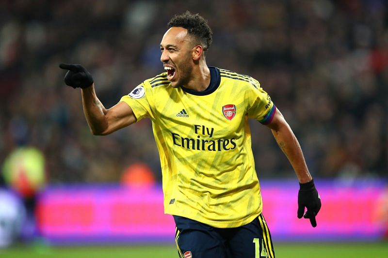 Aubameyang shared the Golden Boot in Premier League (2019) with Salah and Mane