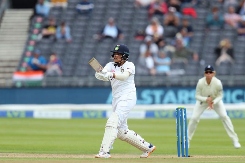 Shafali Verma during her Test debut against England. Pic: Getty Images