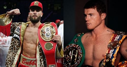 Caleb Plant (left), Saul Alvarez (right) [Images Courtesy: @calebplant @canelo on Instagram]