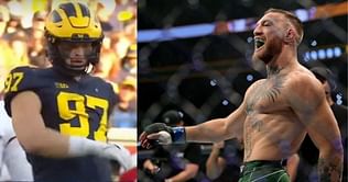 Watch: Michigan Wolverines' Aidan Hutchinson does his best Conor McGregor impression